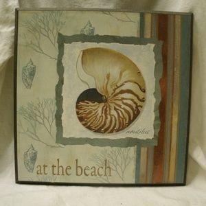 Nautilus At The Beach Wall Plaque
